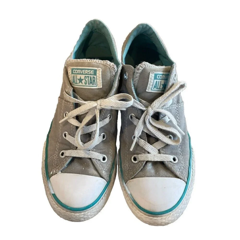 Converse Chuck Taylor All Star Sneakers Youth 3Y Gray Skateboard Casual 647682F
